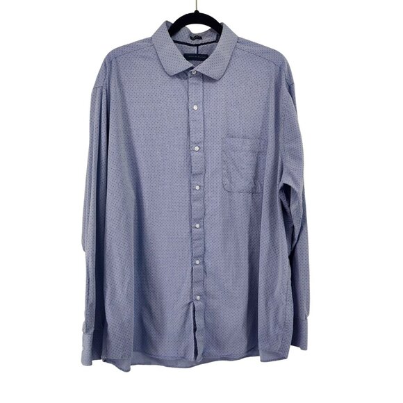 Tommy Hilfiger Blue with dots Regular Fit Button Up Size 2XL - Picture 1 of 11